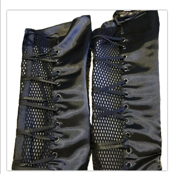 Victoria’s Secret COLIN STUART Over Knee Lace Up Boots Sz 10 - Picture 3 of 10